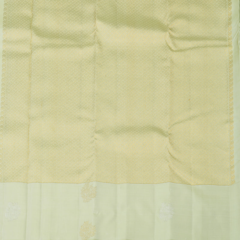 Hayagrivas Handloom Powder Blue Kanjivaram Silk Saree with Pista Green Border KBE2182A11-3