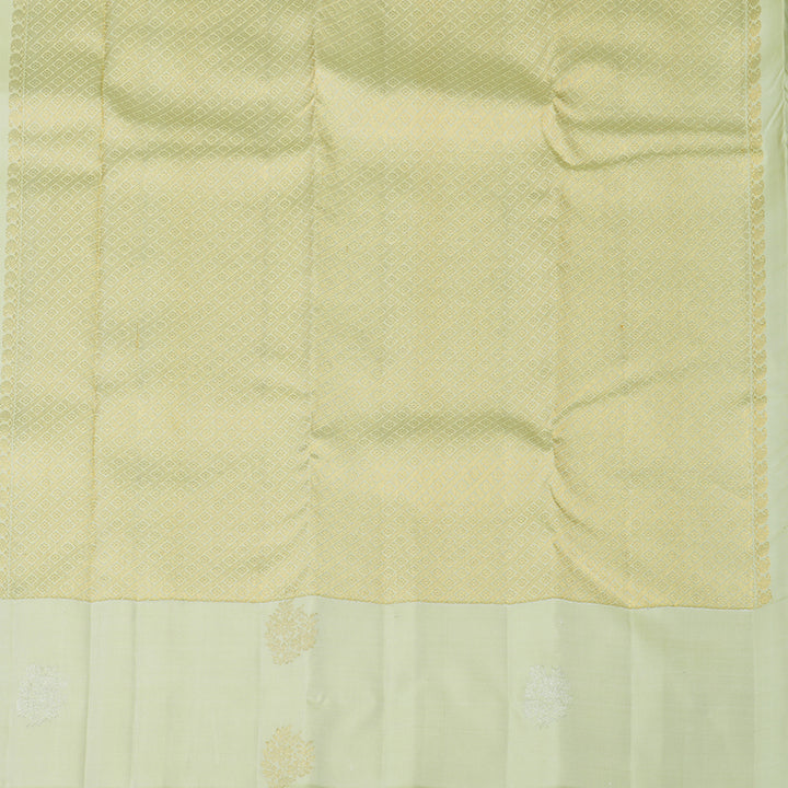 Hayagrivas Handloom Powder Blue Kanjivaram Silk Saree with Pista Green Border KBE2182A11-3