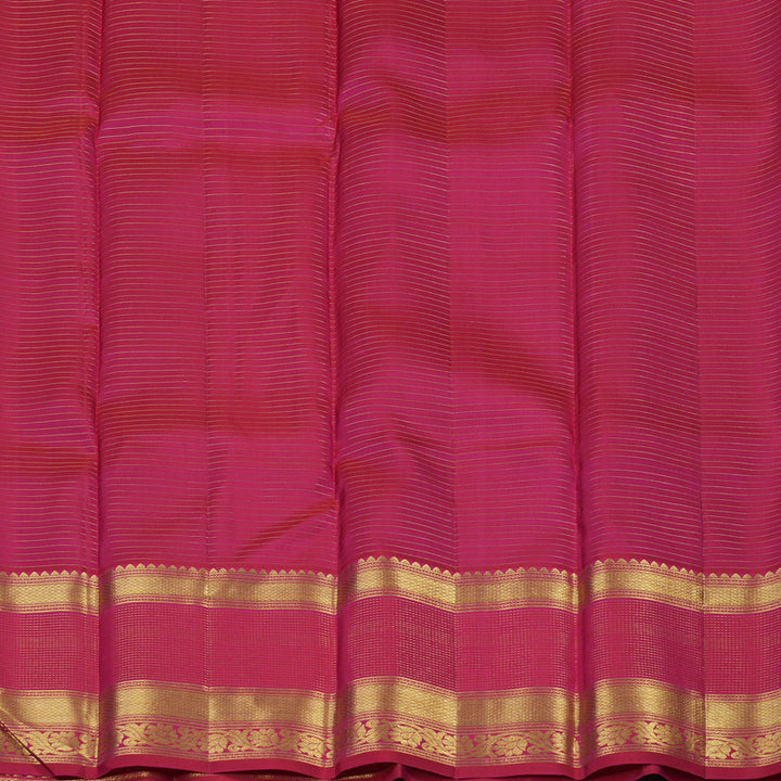 Hayagrivas Handloom Purple Kanjivaram Silk Saree with Pink Border KBE2182A12-3
