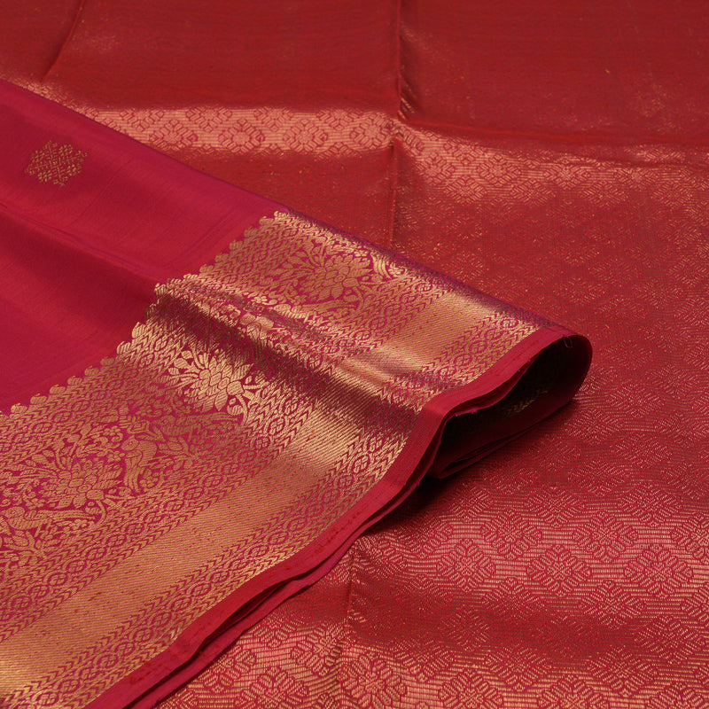 Hayagrivas Handloom Pink Kanjivaram Silk Saree KBE2182A5-7