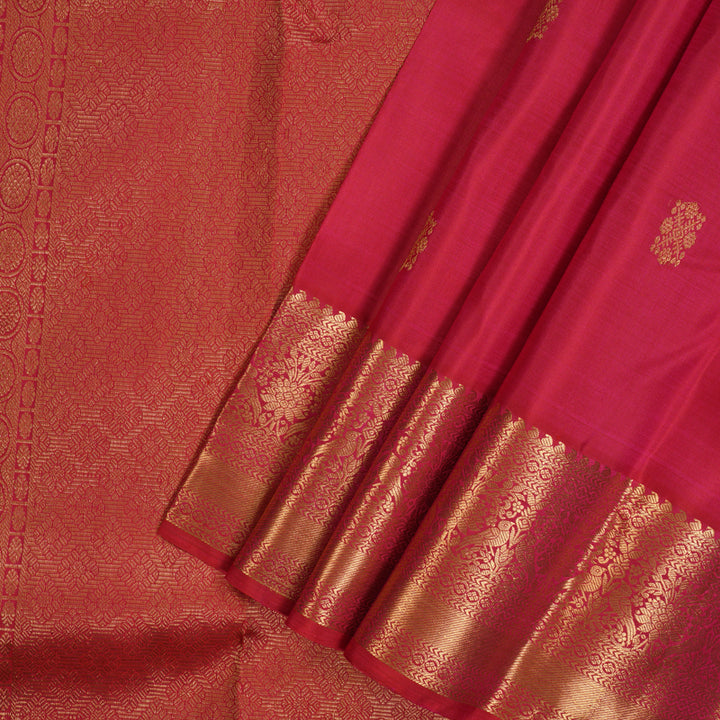 Hayagrivas Handloom Pink Kanjivaram Silk Saree KBE2182A5-7