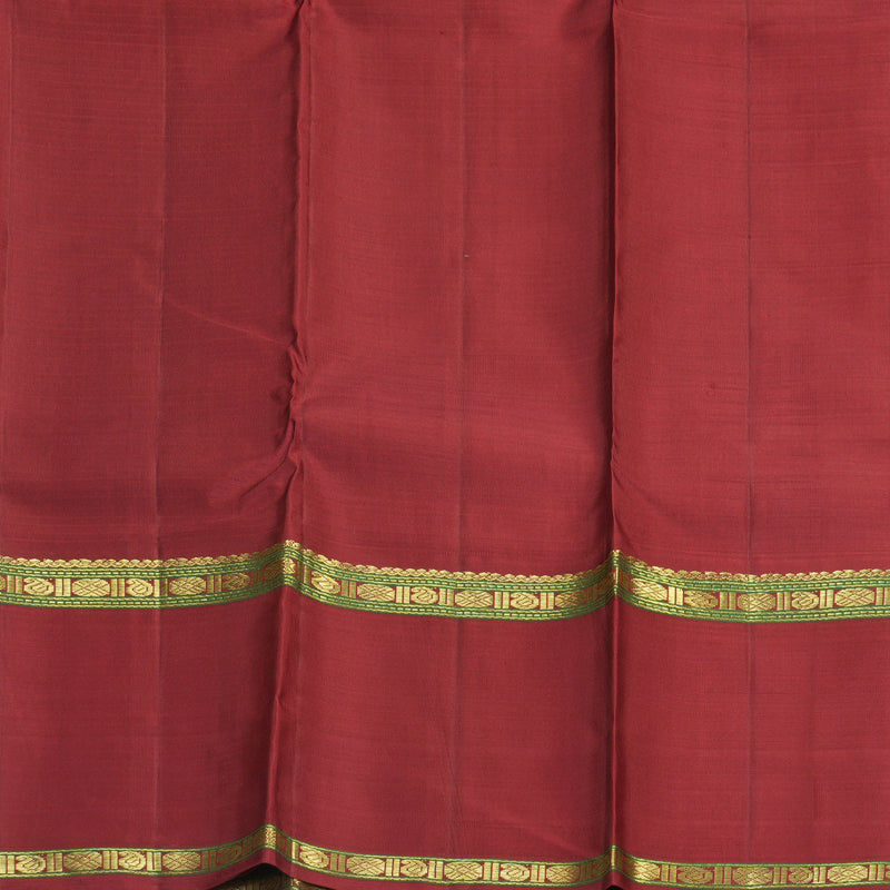 Hayagrivas Handloom Maroon Kanjivaram Silk Saree KBE2185A1-1