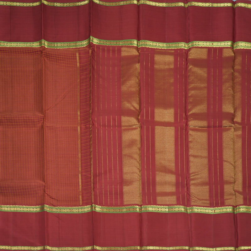 Hayagrivas Handloom Maroon Kanjivaram Silk Saree KBE2185A1-1