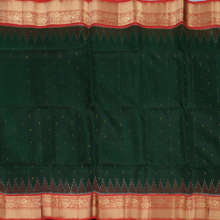 Hayagrivas Bottle Green Handloom Soft Silk Saree KBE2189A1-6