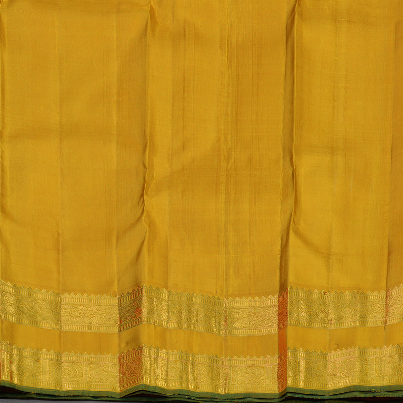 Hayagrivas Handloom Fanta Orange Kanjivaram Silk Saree with Gold Border KBE2193A2-1