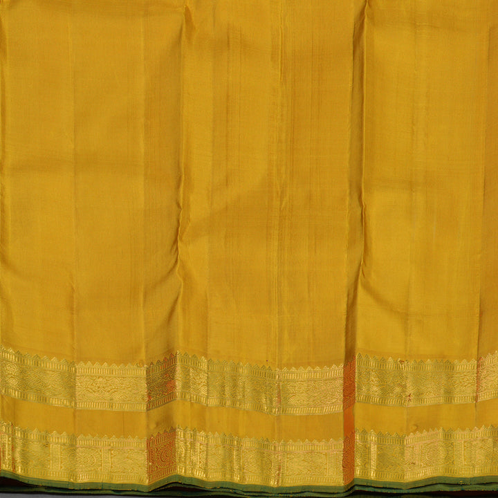 Hayagrivas Handloom Fanta Orange Kanjivaram Silk Saree with Gold Border KBE2193A2-1
