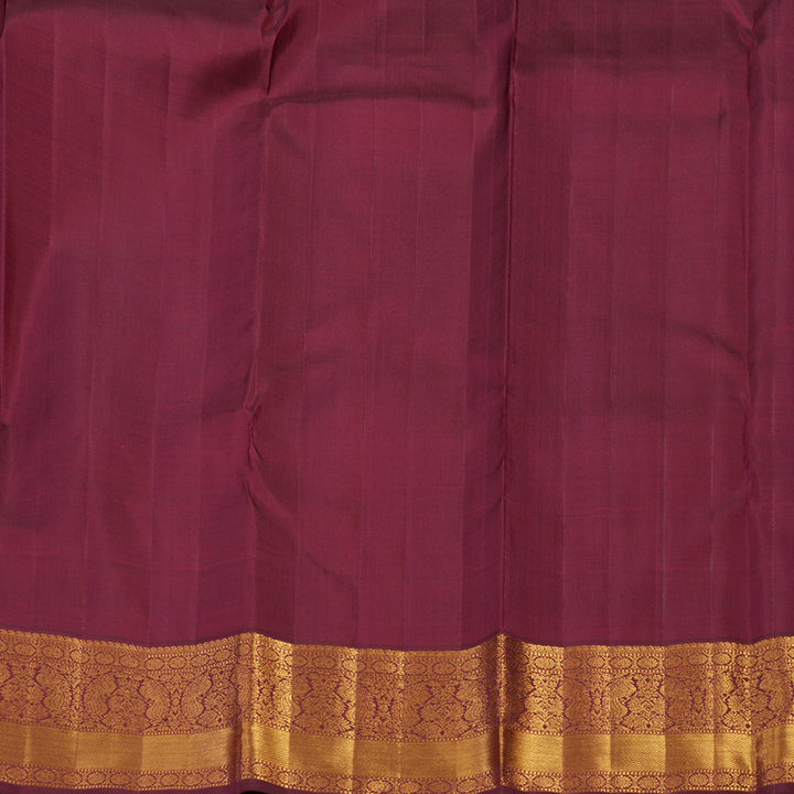 Hayagrivas Handloom Mayilkazhuthu Kanjivaram Silk Saree with Maroon Border KBE2193A6-1