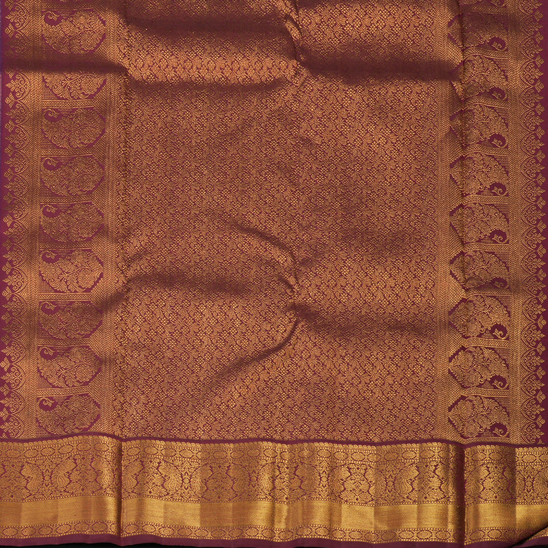 Hayagrivas Handloom Mayilkazhuthu Kanjivaram Silk Saree with Maroon Border KBE2193A6-1