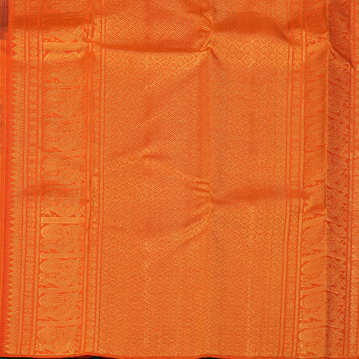 Hayagrivas Black Handloom Kanjivaram Silk Saree KBE21D4-3