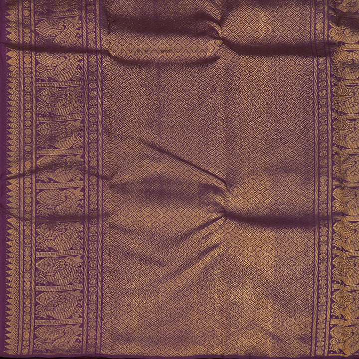 Hayagrivas Red Handloom Kanjivaram Silk Saree KBE21D4-5
