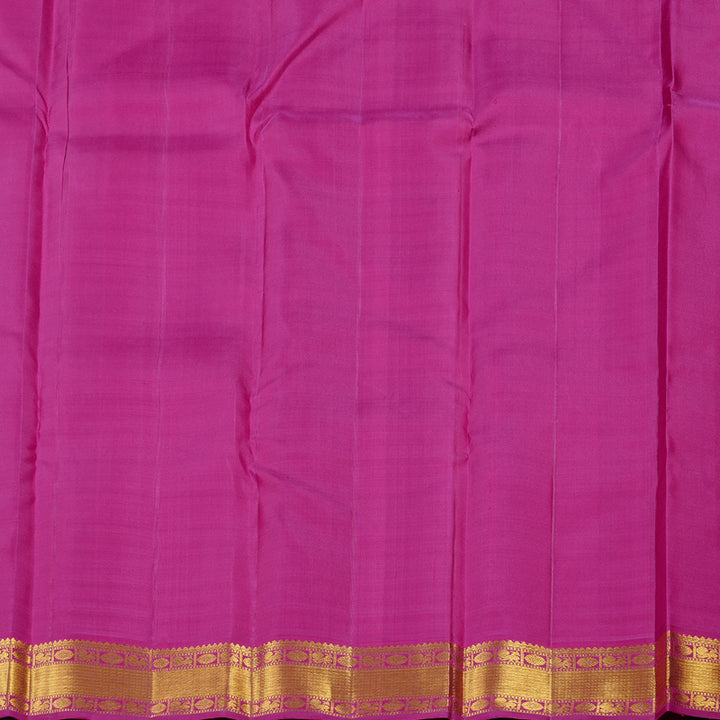Hayagrivas Dark Purple Handloom Kanjivaram Silk Saree with Purplish Pink Border KBE21D6-5
