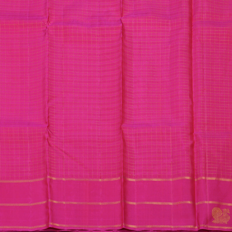 Hayagrivas Handloom Orange & Pink Kanjivaram Silk Saree with Rani Pink Border KBE21D7-2