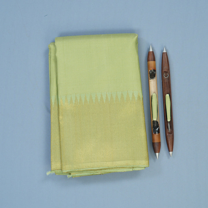 Hayagrivas Handloom Pista Green Kanjivaram Silk Saree KBE2202A1-1