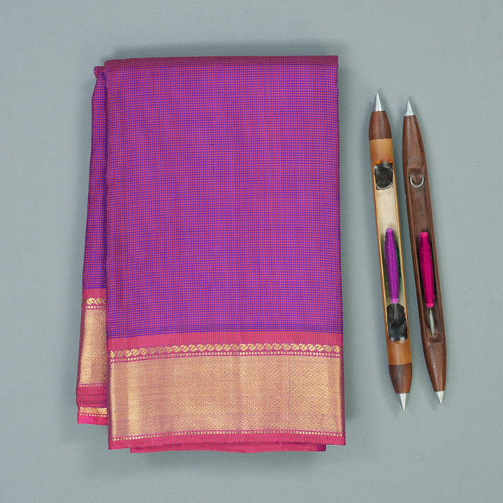Hayagrivas Handloom Pink & Purple (Zasa Zasa Kattam) Kanjivaram Silk Saree KBE2205A1-2