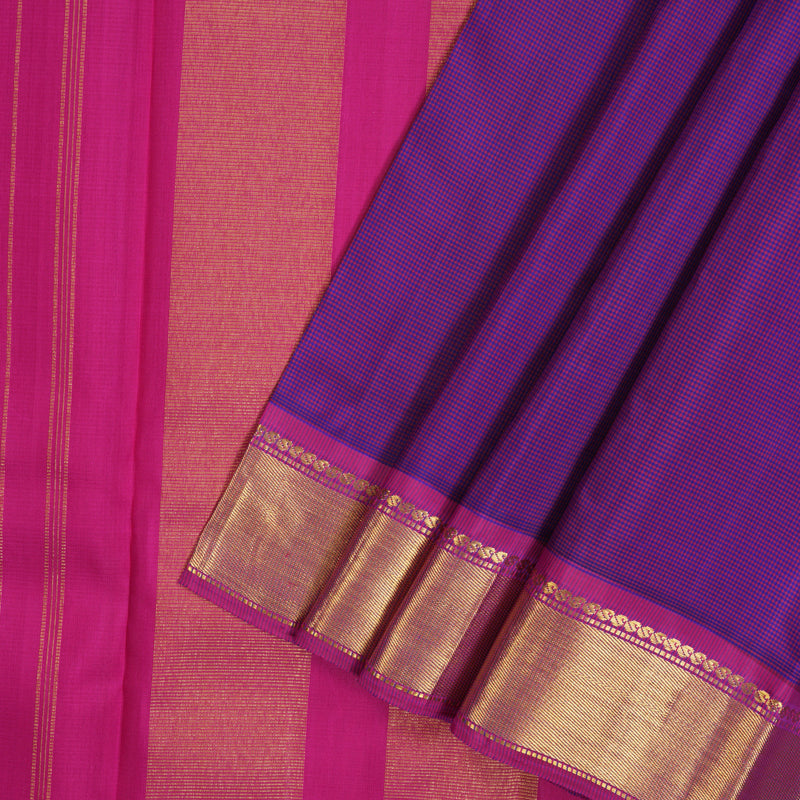 Hayagrivas Handloom Pink & Purple (Zasa Zasa Kattam) Kanjivaram Silk Saree KBE2205A1-2