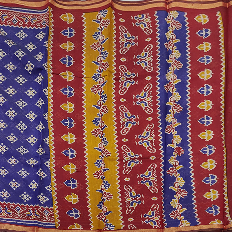 Hayagrivas Royal Blue Fancy Cotton Saree KBE2212B12-2