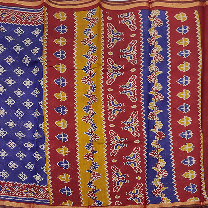 Hayagrivas Royal Blue Fancy Cotton Saree KBE2212B12-2