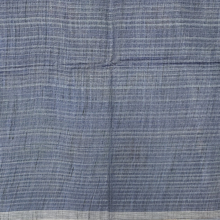 Hayagrivas Bluish-Grey Fancy Cotton Saree KBE2212B34-2