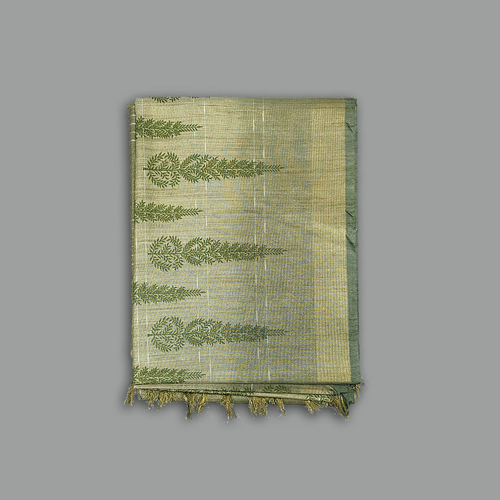 Hayagrivas Green Fancy Cotton Saree KBE2212B31-1