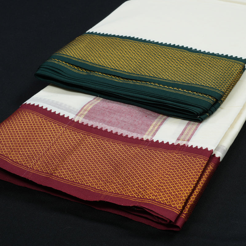 Hayagrivas 10*6 Pure Cotton Dhothi KBE2213B3-1