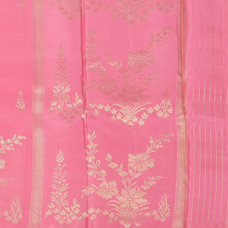 Hayagrivas Handloom Rose Pink Kanjivaram Silk Saree KBE2217B1-2
