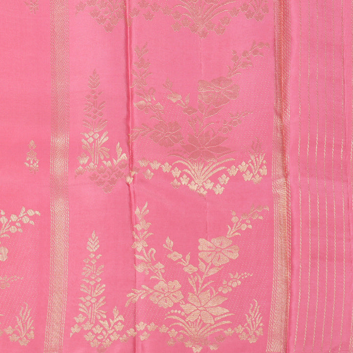 Hayagrivas Handloom Rose Pink Kanjivaram Silk Saree KBE2217B1-2