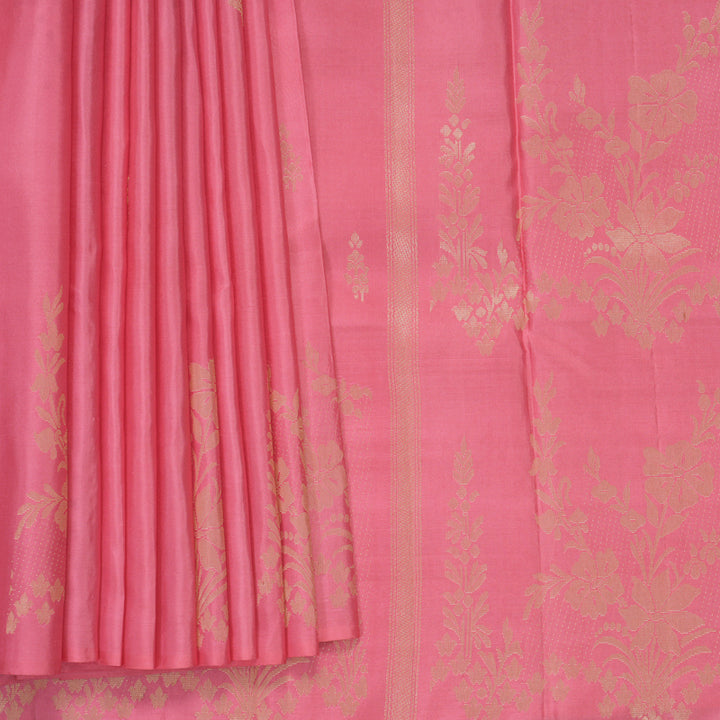 Hayagrivas Handloom Rose Pink Kanjivaram Silk Saree KBE2217B1-2