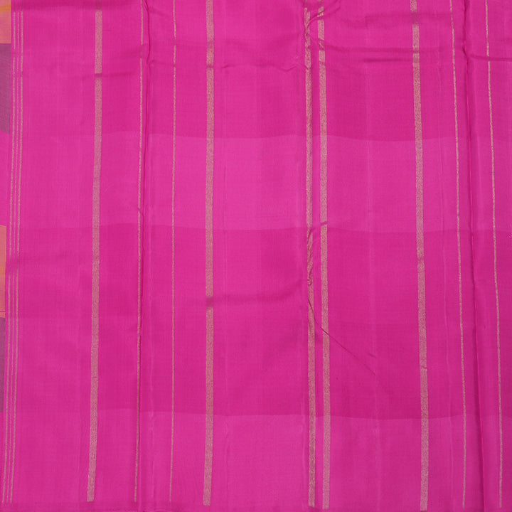 Hayagrivas Handloom Multicolour Checks Kanjivaram Silk Saree KBE2218B2-1