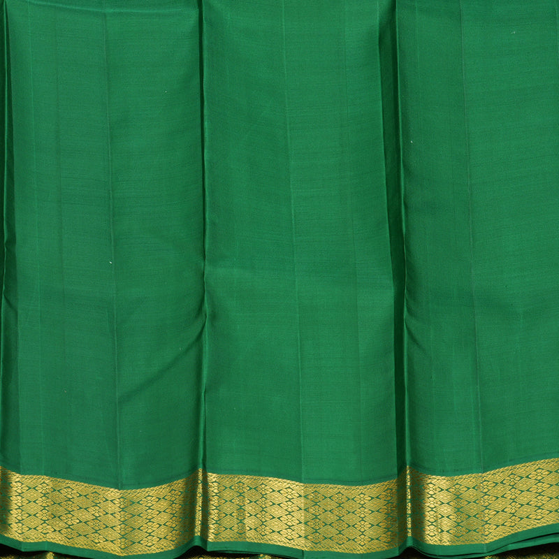 Hayagrivas Handloom Maroon Kanjivaram Silk Saree with Dark Green Border KBE2219B1-1