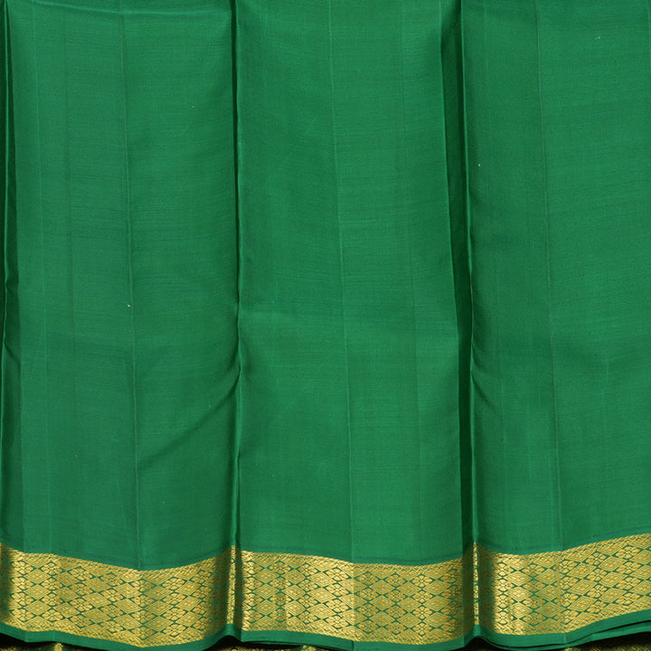 Hayagrivas Handloom Maroon Kanjivaram Silk Saree with Dark Green Border KBE2219B1-1