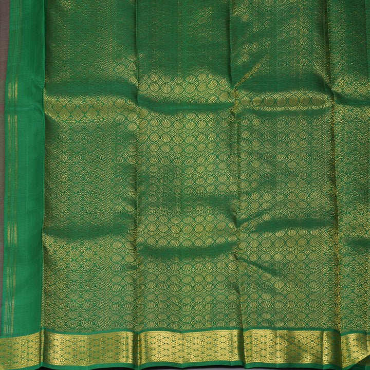 Hayagrivas Handloom Maroon Kanjivaram Silk Saree with Dark Green Border KBE2219B1-1