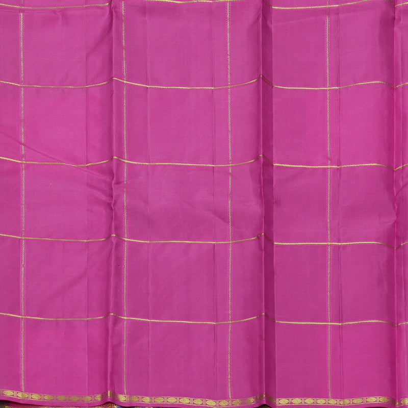 Hayagrivas Handloom Multicolour Checks Kanjivaram Silk Saree KBE2221B3-1