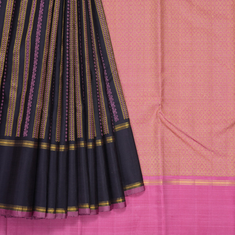Hayagrivas Handloom Deep Nagapazham Kanjivaram Silk Saree KBE2224B4-1