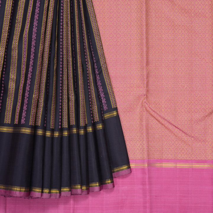 Hayagrivas Handloom Deep Nagapazham Kanjivaram Silk Saree KBE2224B4-1