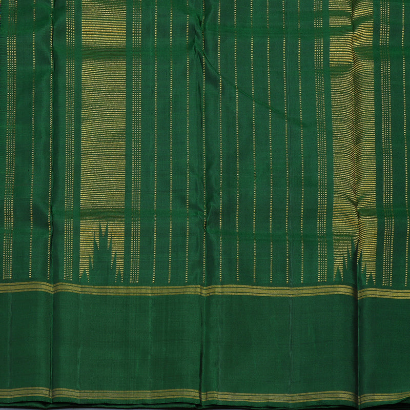 Hayagrivas Handloom Multicolour Kanjivaram Silk Saree with Dark Green Border KBE2227B3-1