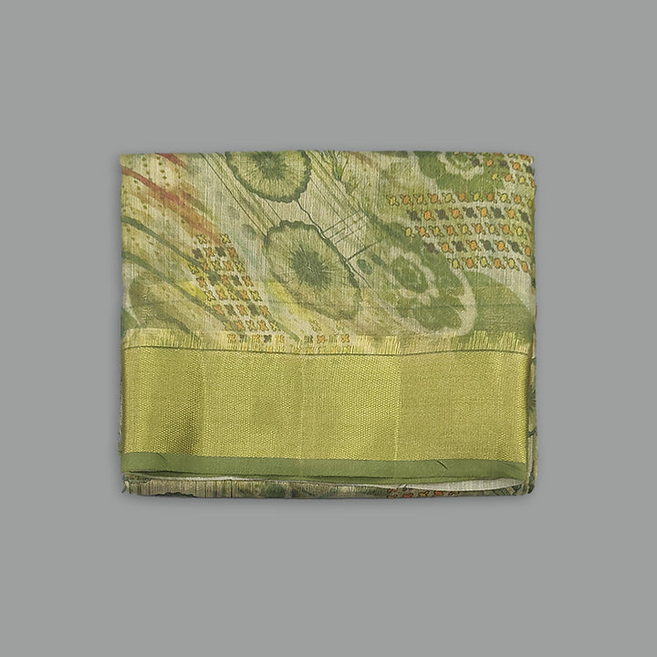 Hayagrivas Sage Green Fancy Cotton Saree KBE2232B11-1