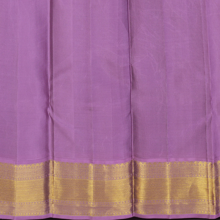Hayagrivas Handloom Sea Green Kanjivaram Silk Saree with Lavendar Border KBE2233B2-1