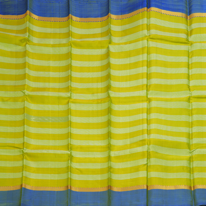 Hayagrivas Handloom Fluorescent Green Kanjivaram Silk Saree KBE2246B8-10