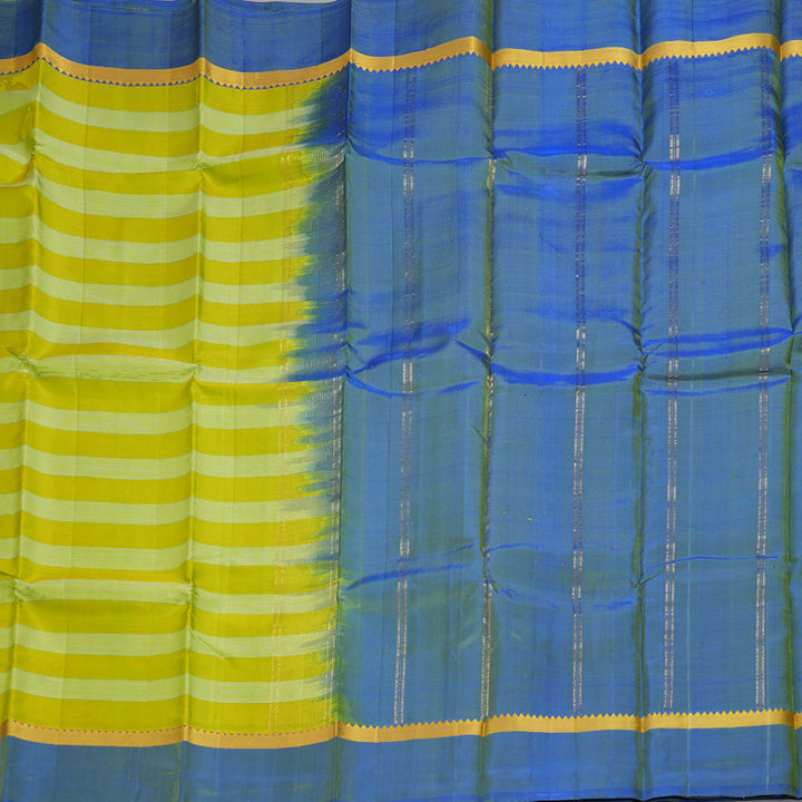 Hayagrivas Handloom Fluorescent Green Kanjivaram Silk Saree KBE2246B8-10