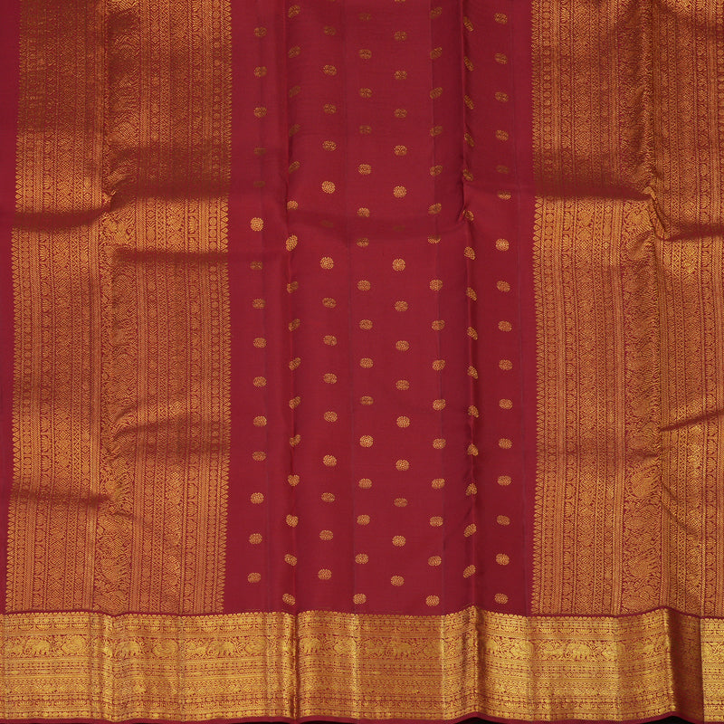 Hayagrivas Handloom Lavendar Pink Kanjivaram Silk Saree with Maroon Border KBE2247B23-1