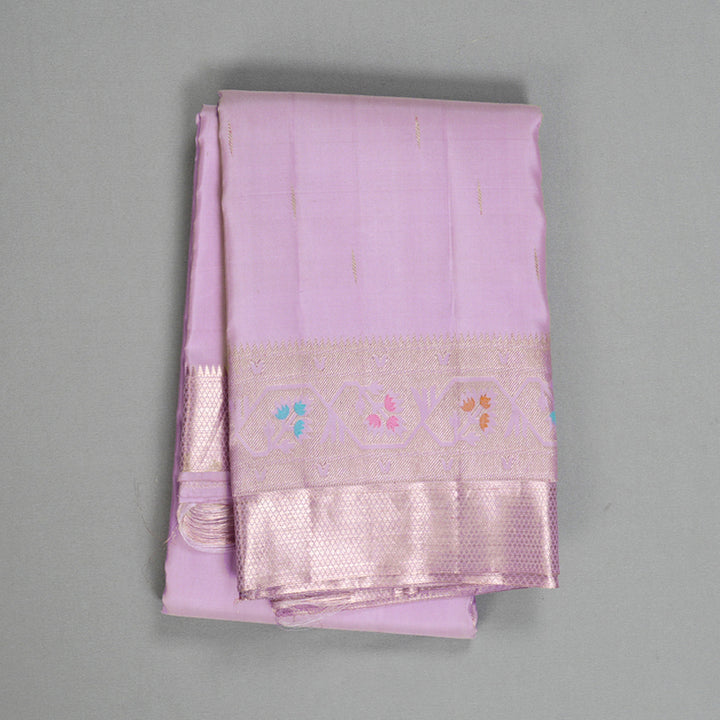 Hayagrivas Handloom Lavender Kanjivaram Silk Saree KBE2247B4-1