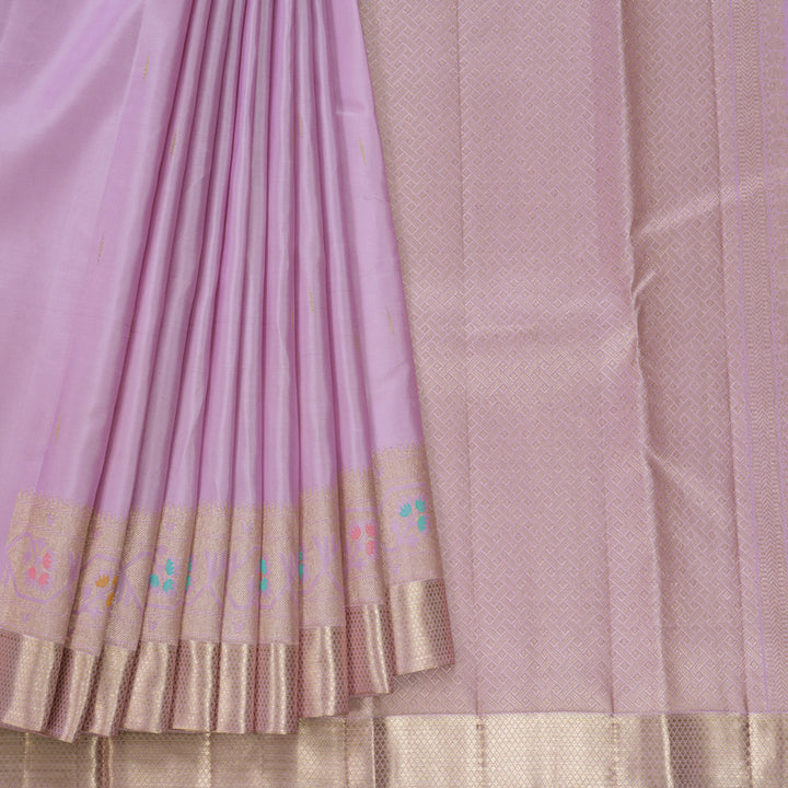 Hayagrivas Handloom Lavender Kanjivaram Silk Saree KBE2247B4-1