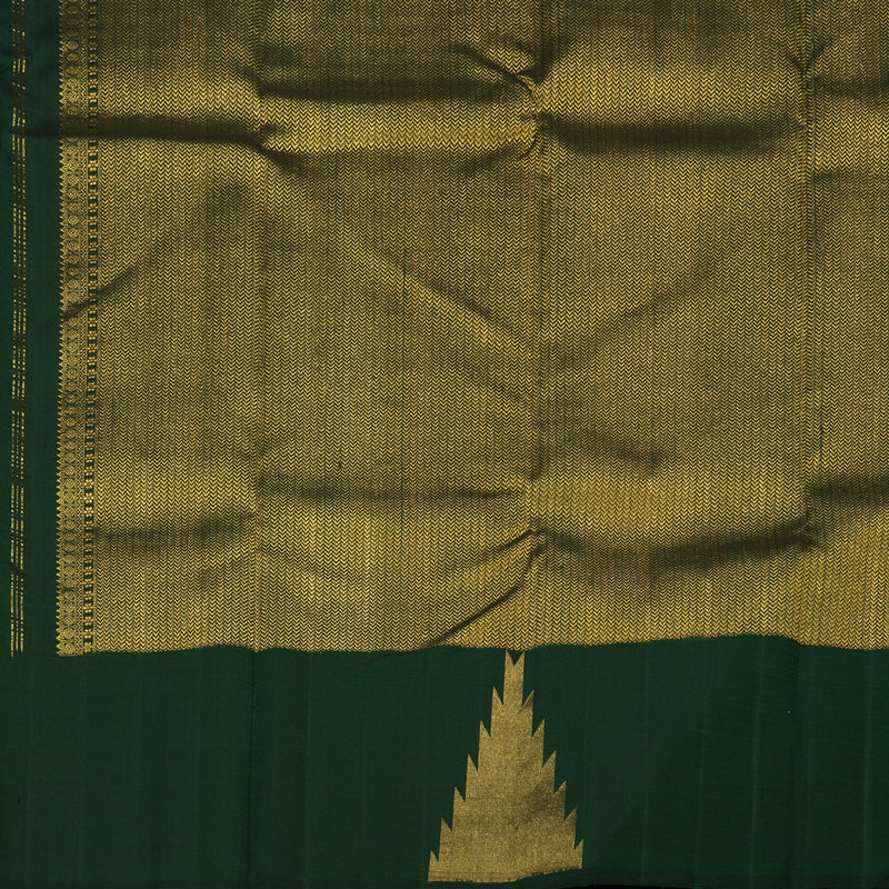 Hayagrivas Handloom Bottle Green Kanjivaram Silk Saree KBE2251B3-1