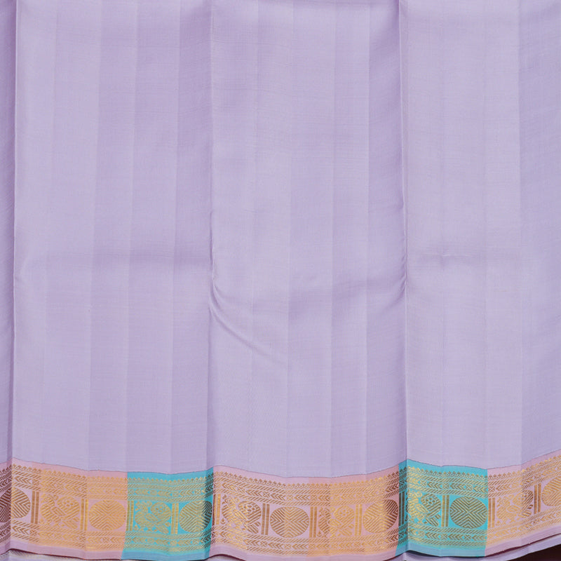 Hayagrivas Handloom Chocolate Brown Kanjivaram Silk Saree with Multicolour Border KBE2251B4-1