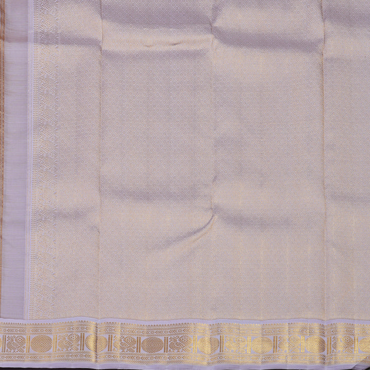 Hayagrivas Handloom Chocolate Brown Kanjivaram Silk Saree with Multicolour Border KBE2251B4-1