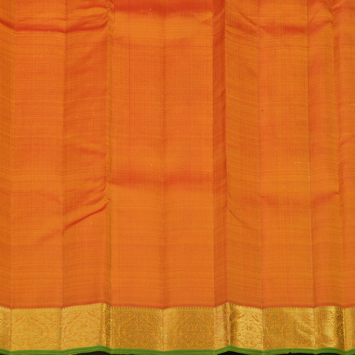 Hayagrivas Handloom Sandal Kanjivaram Silk Saree with Golden Yellow Border KBE2251B5-1