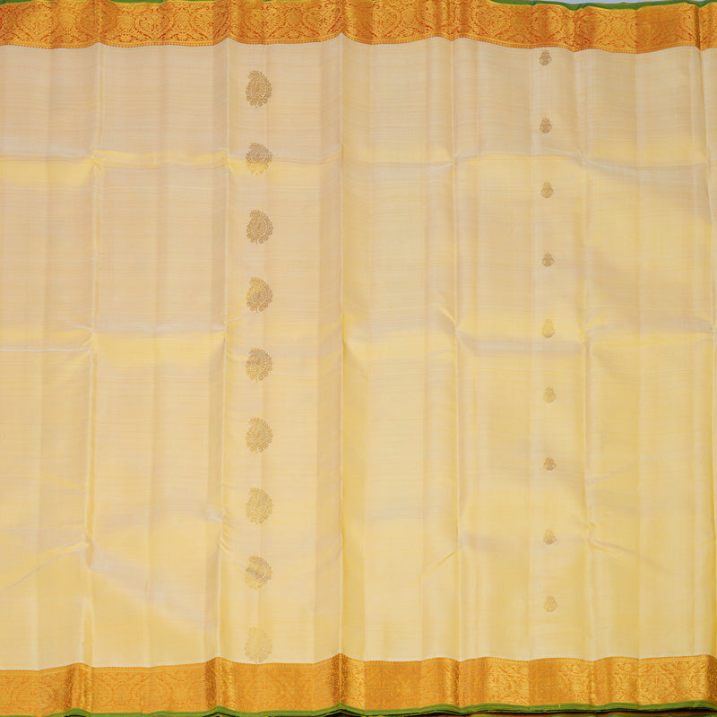 Hayagrivas Handloom Sandal Kanjivaram Silk Saree with Golden Yellow Border KBE2251B5-1