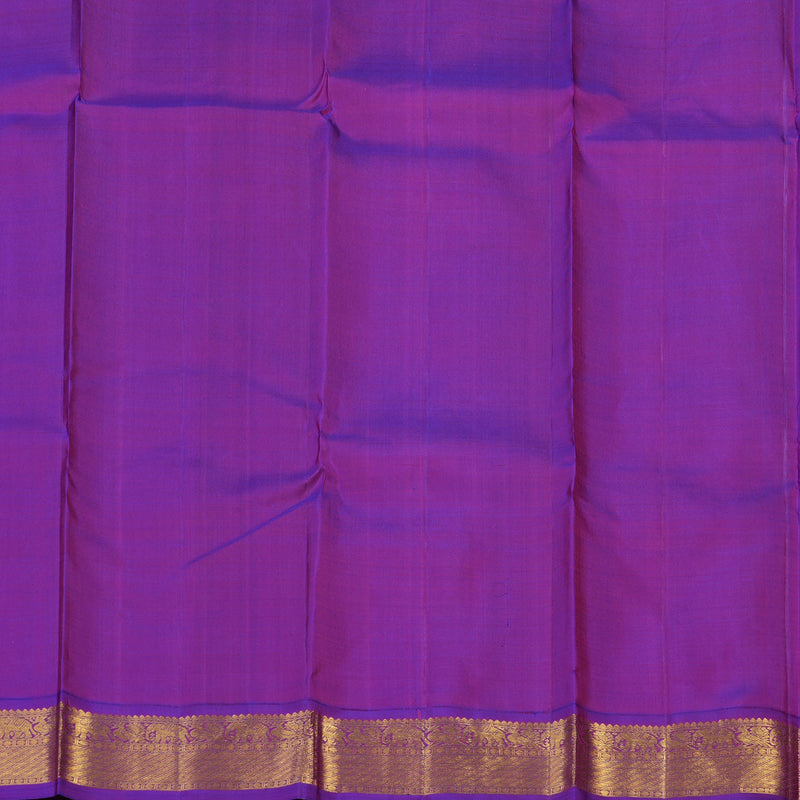 Hayagrivas Handloom Mint Green Kanjivaram Silk Saree with Purple Border KBE2254B1-2