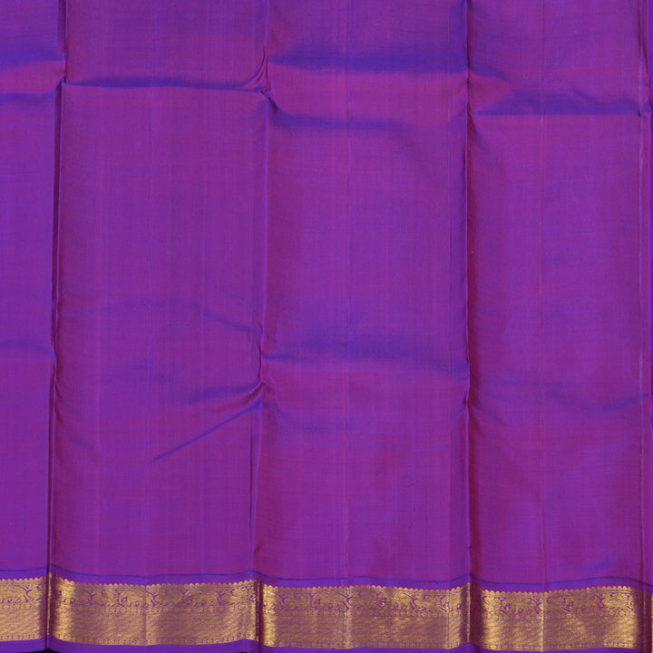 Hayagrivas Handloom Mint Green Kanjivaram Silk Saree with Purple Border KBE2254B1-2