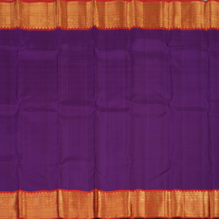 Hayagrivas Handloom Purple Kanjivaram Silk Saree with Red Border KBE2258B1-2